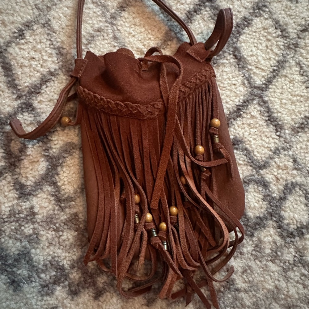 Billabong boho beaded fringe crossbody pouch